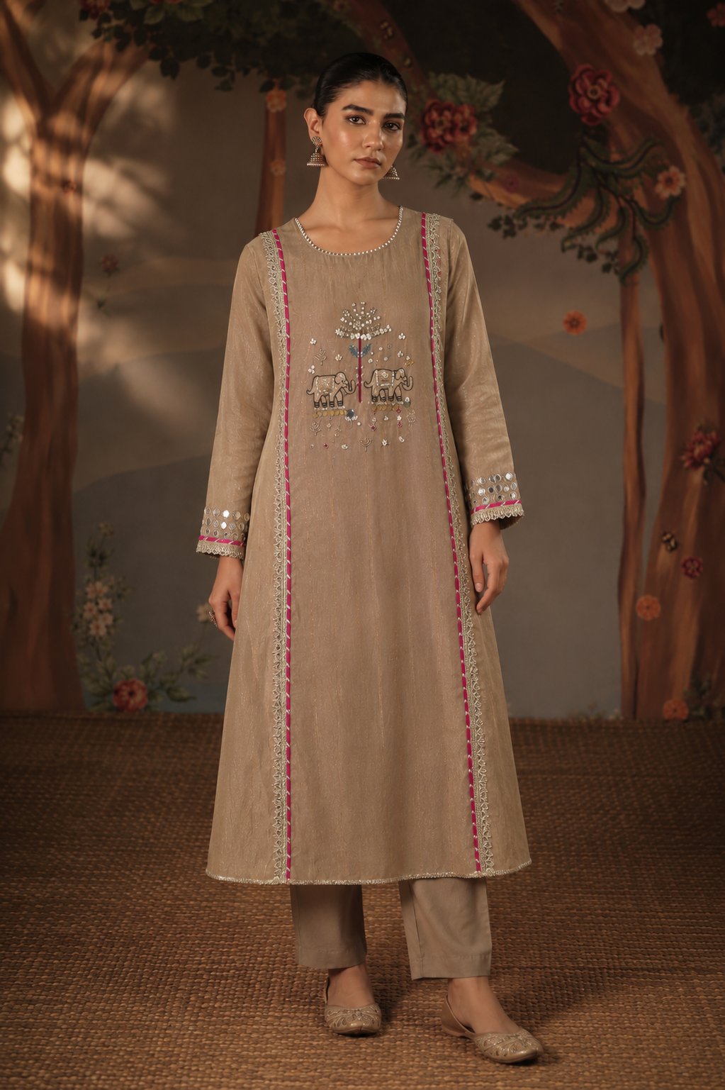 Gajraj Luxe Shimmer Tissue Kurta Set