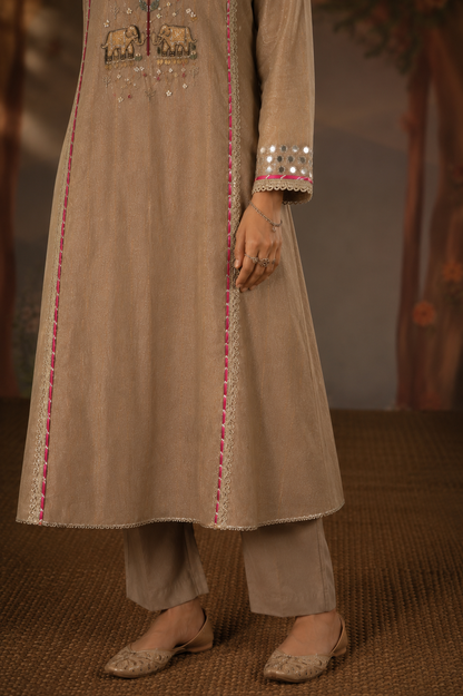 Gajraj Luxe Shimmer Tissue Kurta Set