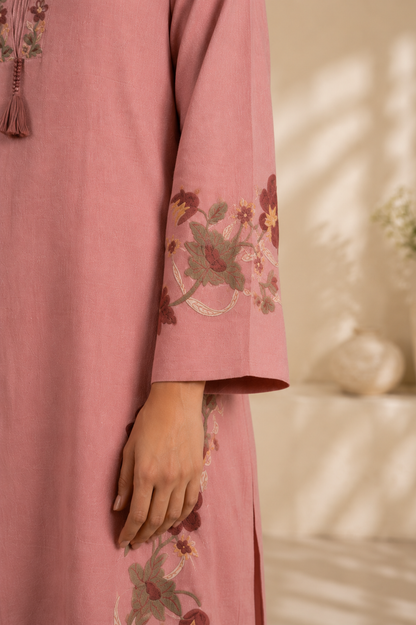 Peach Cotton Coord Set