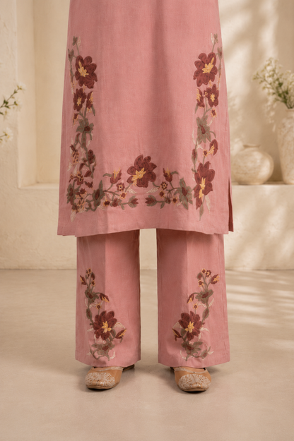 Peach Cotton Coord Set