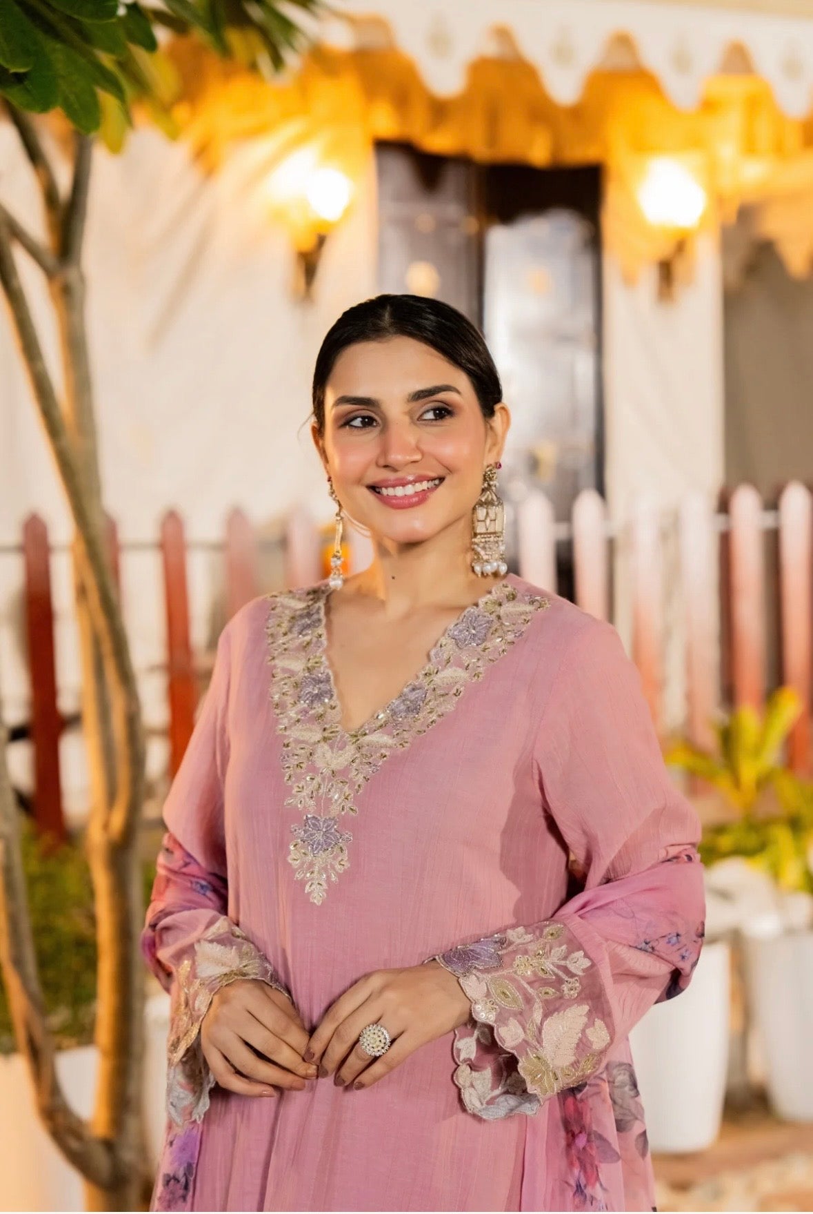 Blush Pink Embroidered Set